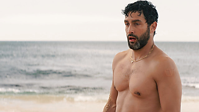 Noah Mills sexy shirtless scene October 5, 2021, 8am
