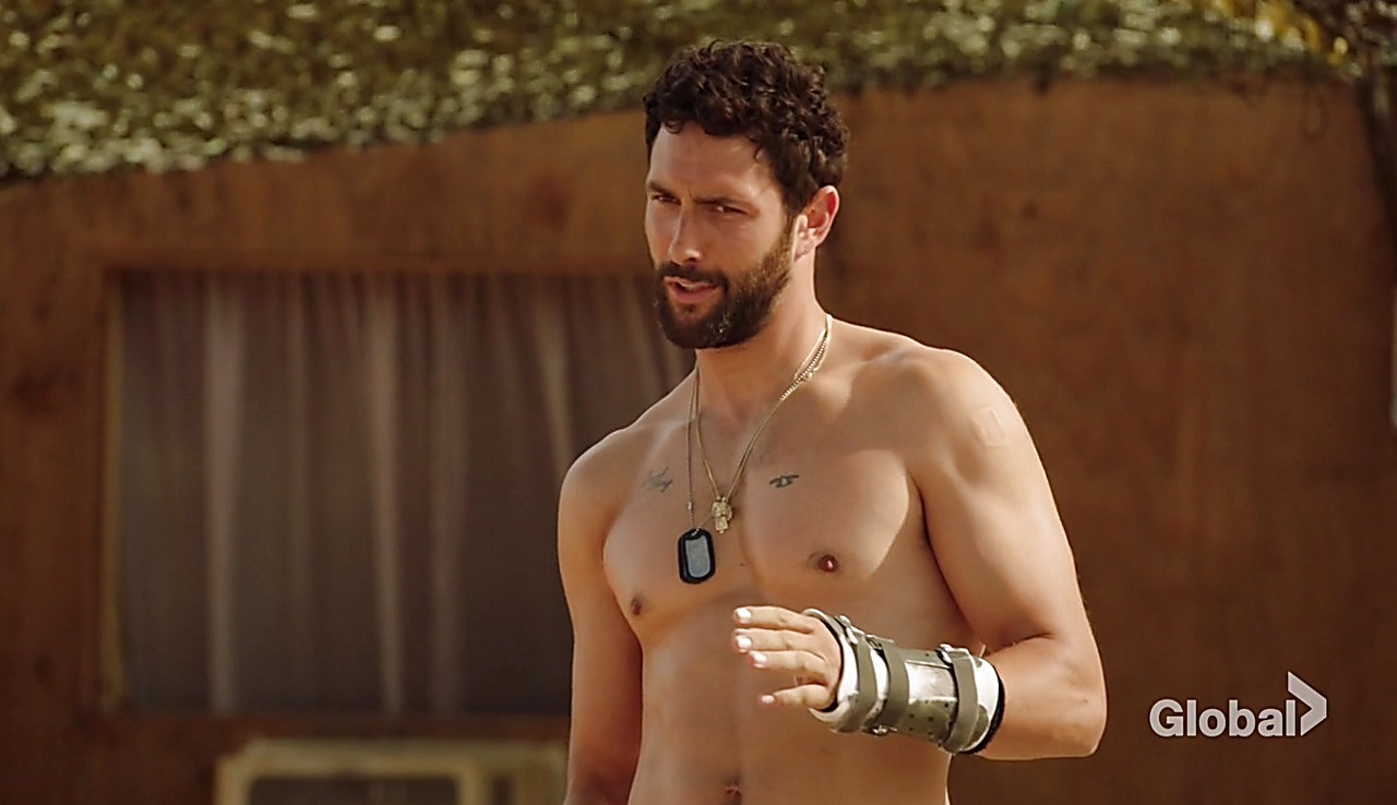 Noah Mills sexy shirtless scene October 6, 2017, 3pm