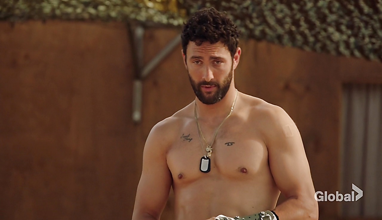 Noah Mills sexy shirtless scene October 6, 2017, 3pm