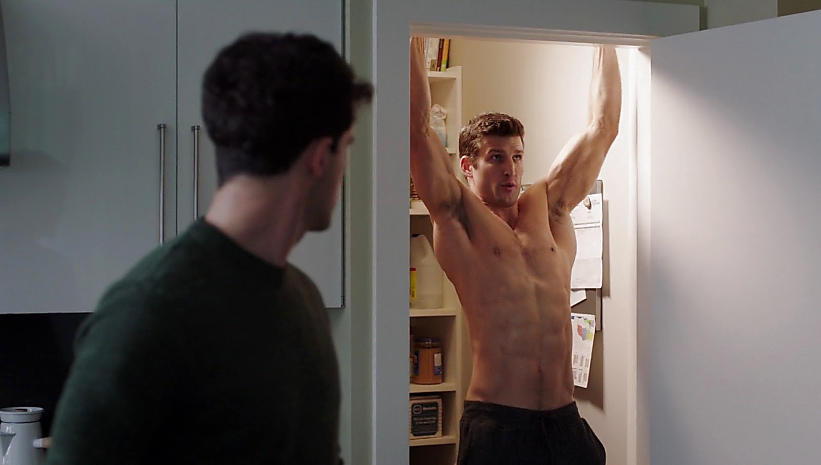 Parker Young sexy shirtless scene February 15, 2017, 12pm