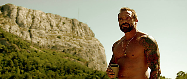 Philippe Bas sexy shirtless scene June 3, 2023, 4am