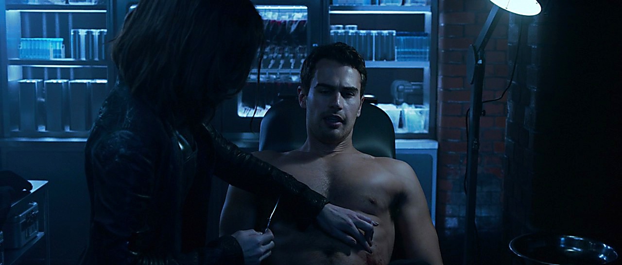 Theo James sexy shirtless scene February 9, 2017, 1pm