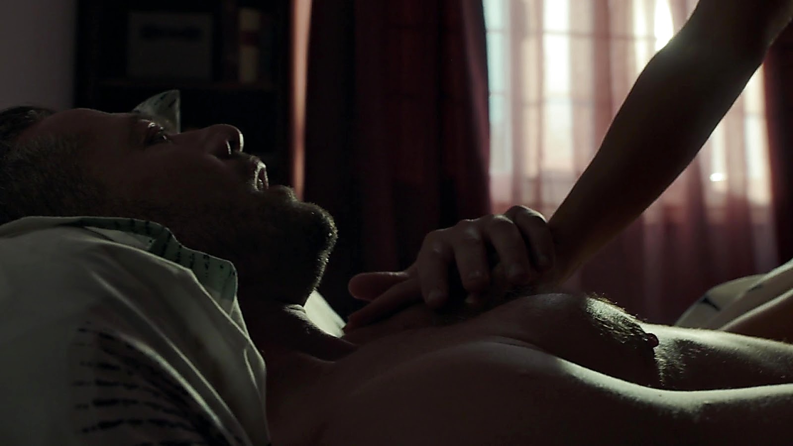 Warren Brown sexy shirtless scene March 23, 2020, 3pm