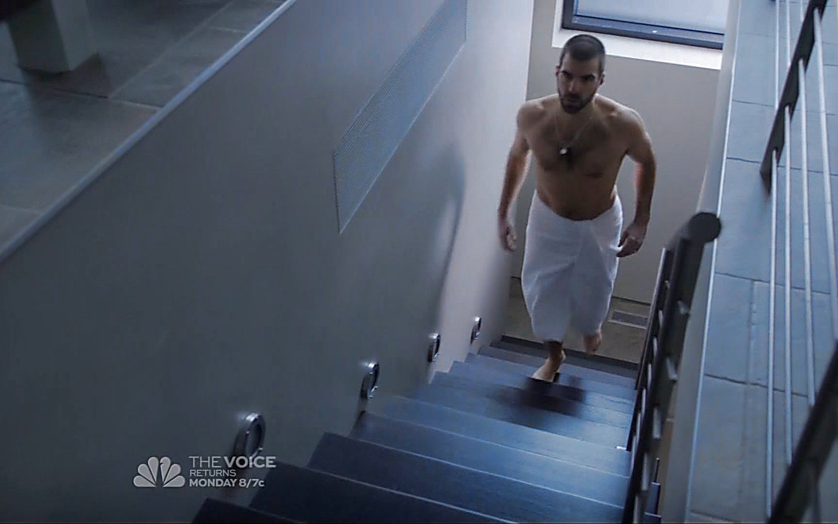 Zachary Quinto sexy shirtless scene February 22, 2015, 4pm